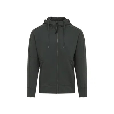 C.P. COMPANY OPEN GREY COTTON HOODIE