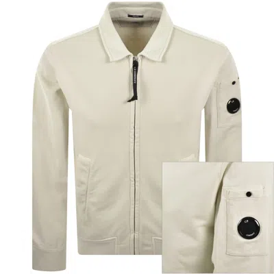 C.p. Company Cp Company Open Sweatshirt Cream In Neutral