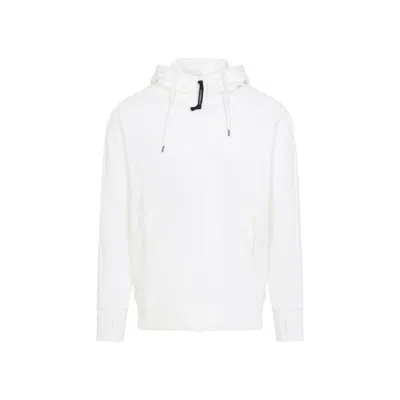 C.P. COMPANY C.P. COMPANY OPEN WHITE COTTON HOODIE