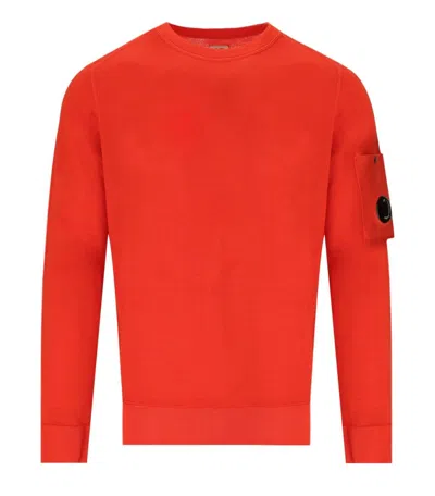 C.p. Company Orange Crewneck Jumper In Red