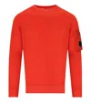 C.p. Company Orange Crewneck Sweater In Red