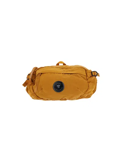 C.p. Company Orange Nylon B Lens Belt Bag