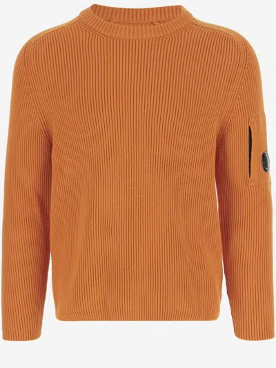C.P. COMPANY ORANGE RIBBED SWEATER