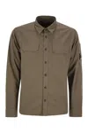 C.p. Company Organic Gabardine Lens Shirt In Beige