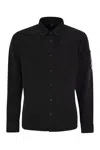 C.p. Company Cp Company Organic Gabardine Buttoned Lens Shirt In Black