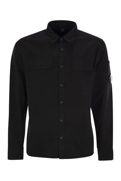 C.P. COMPANY C.P. COMPANY ORGANIC GABARDINE BUTTONED LENS SHIRT