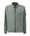 C.p. Company C.p.company Organic Gabardine Full Zip Overshirt In Stormy Weather-blue