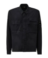 C.p. Company Organic Gabardine Practical Lens Shirt In Black