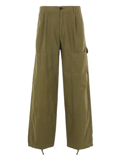 C.p. Company Ottoman Cargo Pants In Green