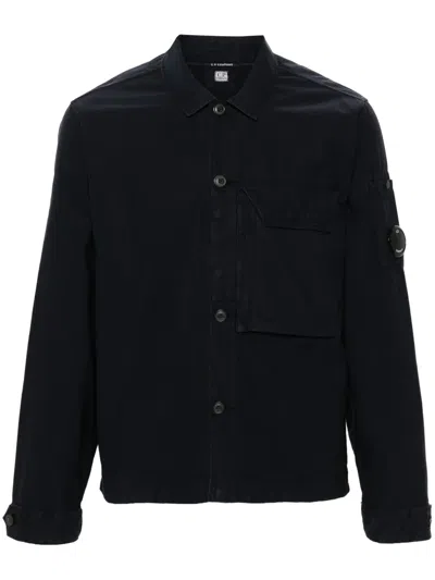 C.p. Company Ottoman Cotton Shirt In Blue
