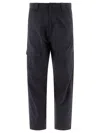 C.p. Company Ottoman Cargo Trousers In Black