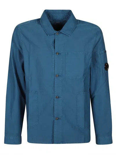 C.p. Company Ottoman Workwear Shirt In Blue