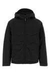 C.p. Company C.p.company Total Eclipse Shell Padded Hooded Lens Jacket In Black