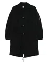 C.p. Company Cp Company Outerwear Long Jacket In Twill In Gray