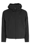 C.p. Company Sleek Black Medium Jacket With Adjustable Hood And Zippered Pockets In Black