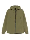 C.p. Company Zip-up Hooded Jacket In Green