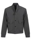 C.p. Company Medium Jacket With Ribbed Collar And Pockets In Gray