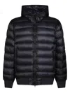 C.p. Company Micro-ripstop Quilted Jacket With Adjustable Hood In Blue
