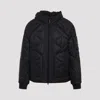 C.p. Company Black Jacket With Fixed Hood And Logo Plaque On The Sleeve In Tech Fabric Man In Black