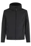 C.p. Company Short Jacket With Hood And Distinctive Lens Logo In Black