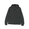 C.p. Company Hooded Zip-front Jacket In Gray
