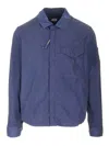 C.p. Company Overshirt In Chrome-r Recycled Nylon Jackets Blue In Blue