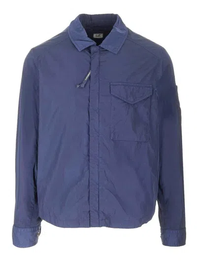 C.P. COMPANY OVERSHIRT IN CHROME-R RECYCLED NYLON