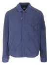 C.p. Company Overshirt In Chrome-r Recycled Nylon Jackets Blue In Blue