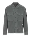 C.p. Company Corduroy Overshirt With Long Sleeves And Pockets In Gray