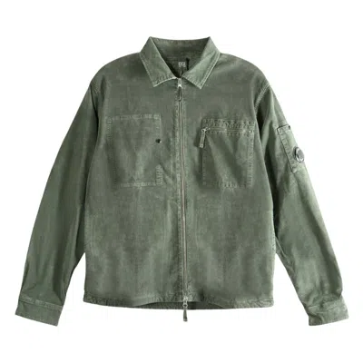 Pre-owned C.p. Company Overshirt In Corduroy 'gunmetal' | Grey | Men's Size L In Gray