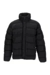 C.p. Company Oversized Zip-front Rain Jacket With Quilted Texture In Black