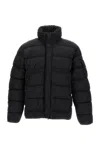 C.p. Company Oversized Zip-front Rain Jacket With Quilted Texture In Black