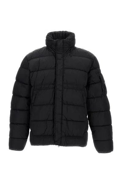 C.P. COMPANY OVERSIZED ZIP-FRONT RAIN JACKET WITH QUILTED TEXTURE