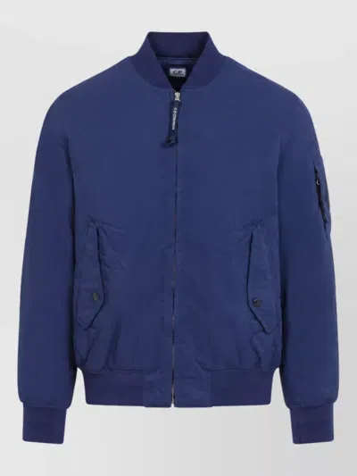 C.p. Company C.p.company Peacoat T-flatt Padded Bomber Jacket In Blue