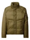 C.p. Company Padded Funnel-neck Jacket In Green