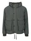 C.p. Company Padded Goggle Jacket Jackets Grey In Gray