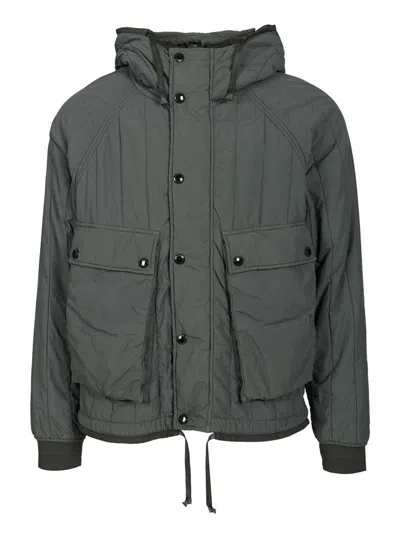 C.p. Company Padded Goggle Jacket Jackets Grey In Gray