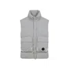 C.p. Company Padded Grey Waistcoat With Quilted Design In Gray