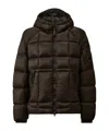 C.p. Company Matte Micro-ripstop Nylon Down Jacket In Brown