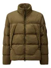 C.p. Company Nycra-r Hooded Down Jacket In Brown