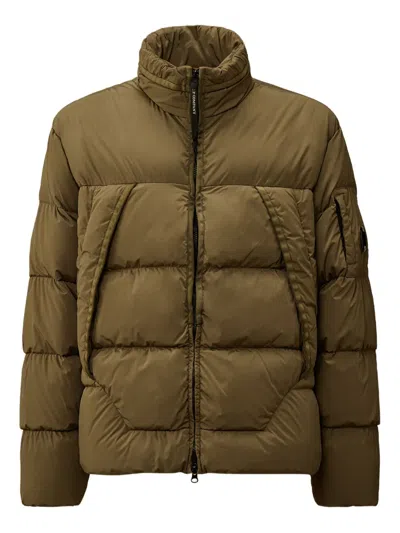 C.p. Company Nycra-r Hooded Down Jacket In Brown
