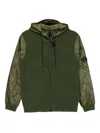 C.p. Company Panelled Hooded Jacket In Green