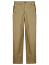C.p. Company Button-fastening Drawstring Trousers In Brown