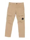 C.p. Company Beige Cargo Pants In Brown
