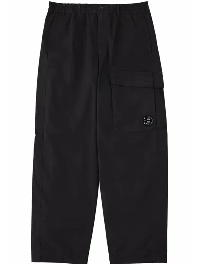 C.p. Company Pantalone Cargo Con Patch Logo In Black