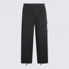 C.p. Company Utility Cargo Trousers Drawstring Hem In Black