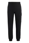 C.p. Company Lens-pocket Cotton Track Pants In Black