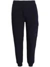 C.p. Company Cotton Diagonal Sports Trousers In Blue