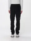 C.p. Company Black Linen And Cotton Blend Utility Trousers In Black