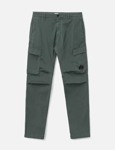 C.p. Company Pants Cargo Pant In Satin Stretch In Green